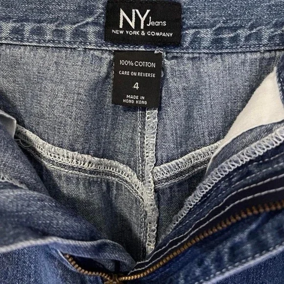 NY Jeans Blue Denim Skirt Maxi‎ skirt With Slit Western Boho Country Street - Picture 3 of 6